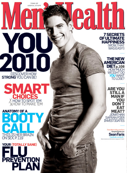Sean Faris, Men's Health January 2010 Cover