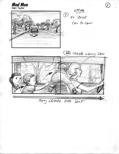 1 Betty Draper drives down her street