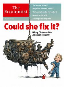 hillary economist illustration